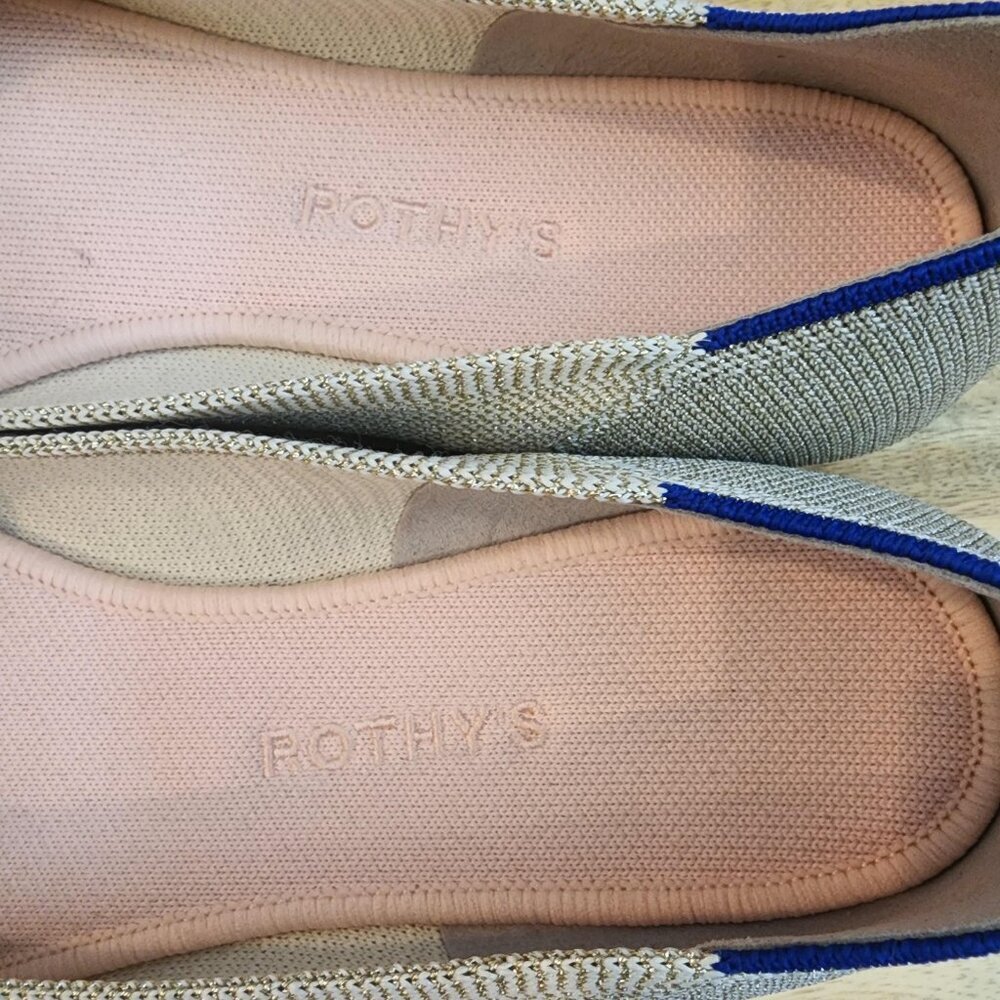 Rothy's Shoes Womens Size 12 Beige Point Flats Sustainable Washable Comfort - Picture 9 of 11